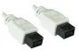 Preview: DINIC FireWire 800 Kabel 9 polig Stecker auf Stecker, Anschlusskabel, weiß, 1m